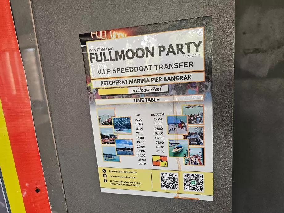 Fullmånefest - båter fra Koh Samui