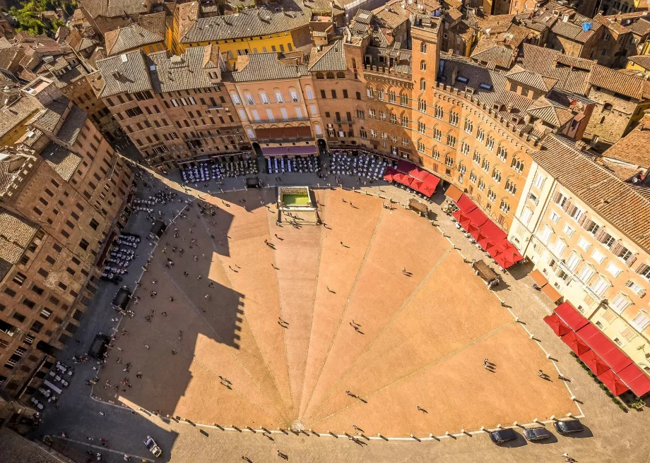 Utsikt over Piazza del Campo