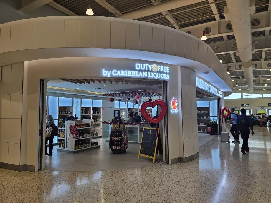 Taxfree-butikk på SXM lufthavn
