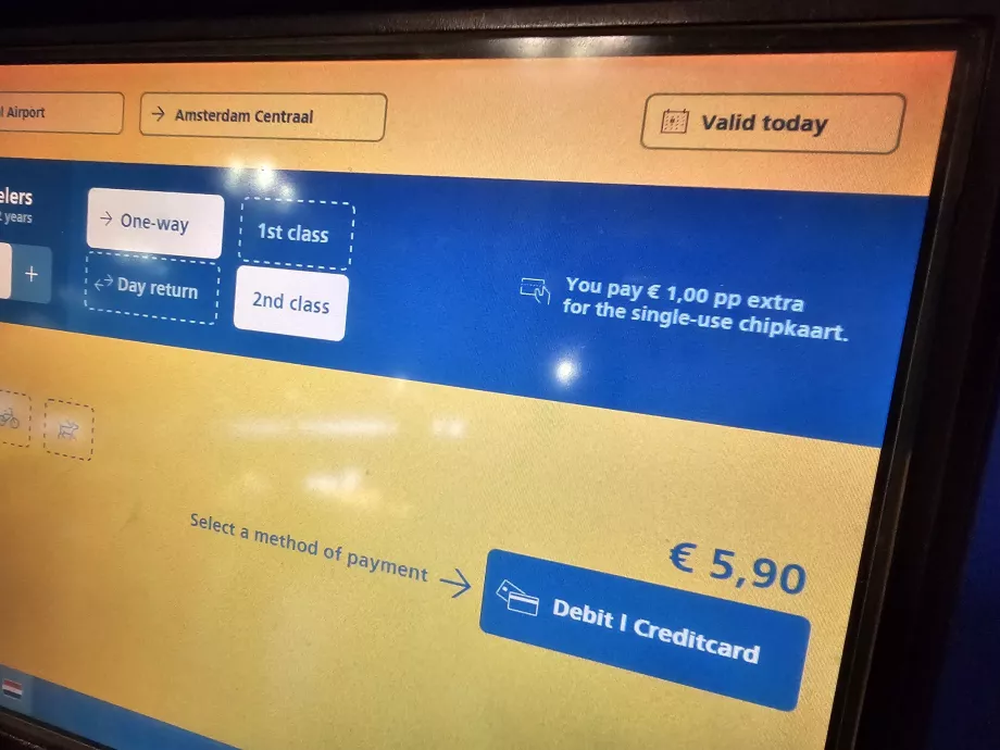 Prisdetaljer for togbilletter