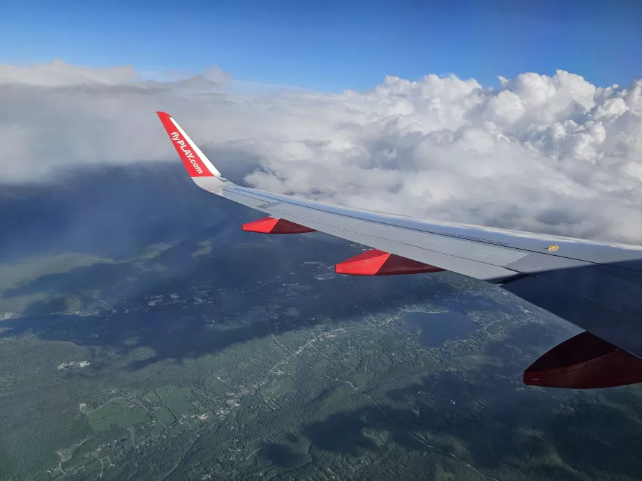 Innflygningsbilde av SWF-flyplassen