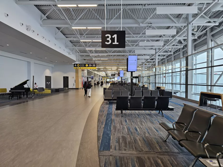 Området ved avgangsgaten, Quebec lufthavn