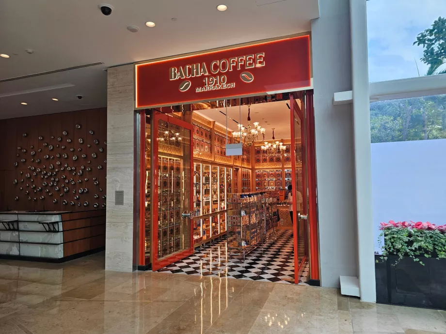 Butikker i hotellets lobby