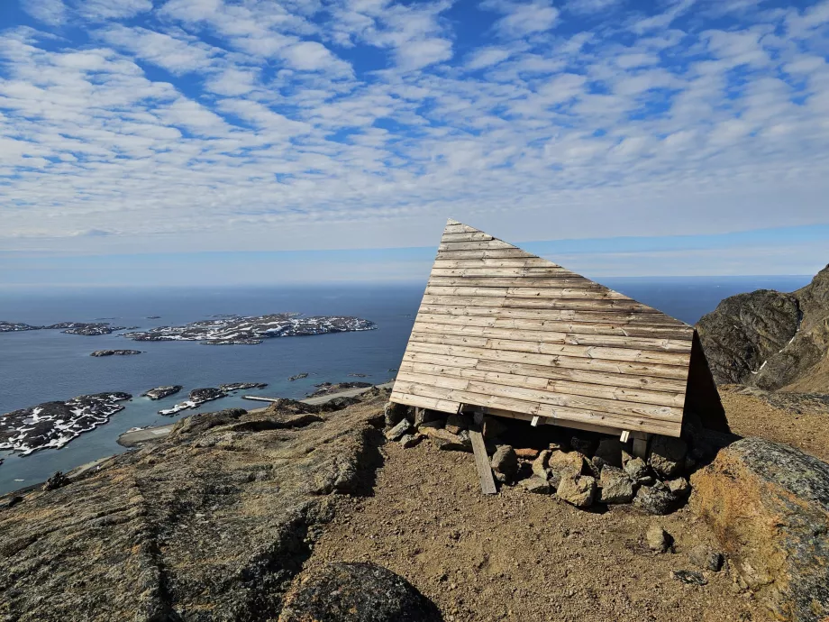 Tilfluktssted midt i veien