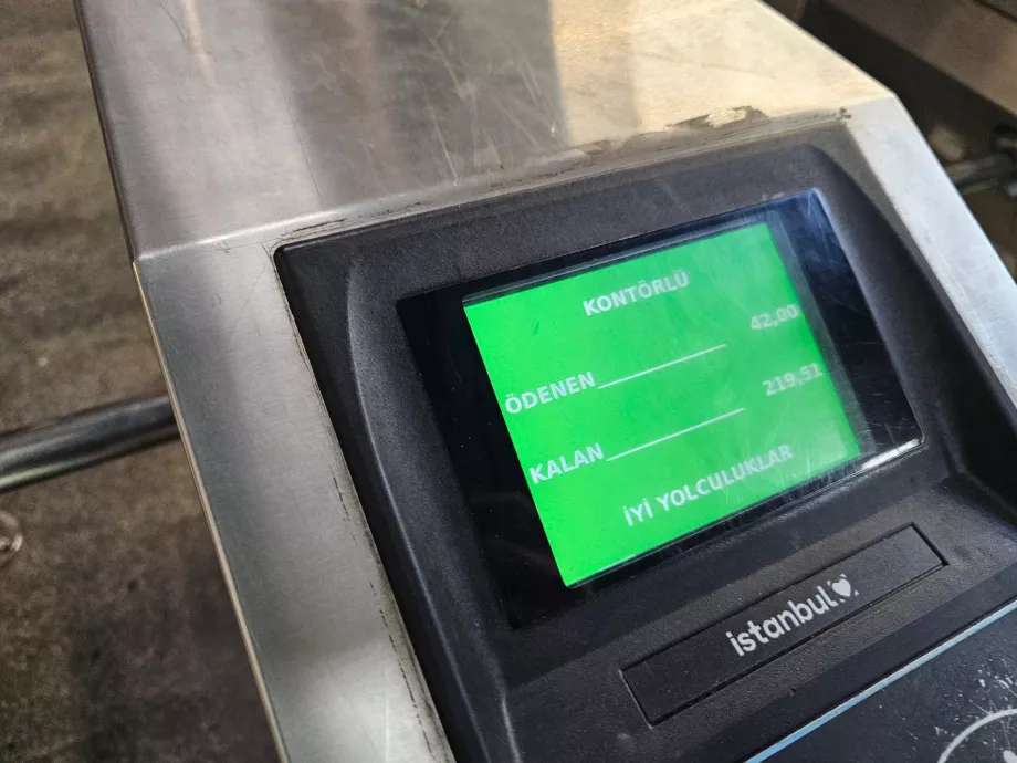 Balanse på Istanbulkart