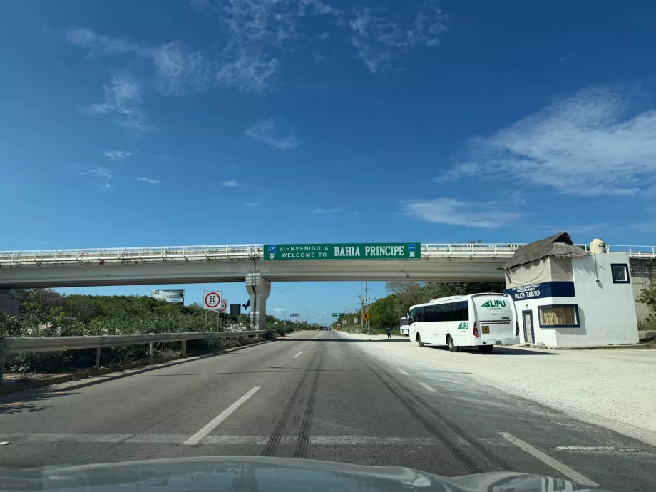 Motorveien mellom Cancún og Tulum