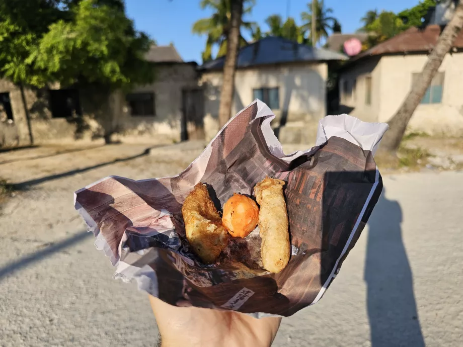 Mellommåltid i Jambiani