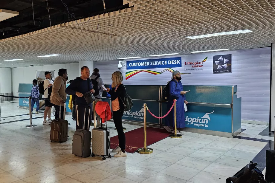 Innsjekkingsskranke for transferpassasjerer
