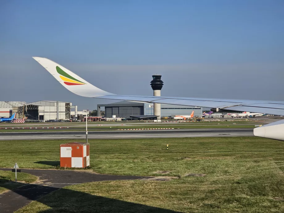 Ethiopian Airlines ved ankomst til Manchester