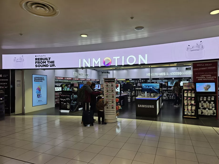 Inmotion-butikk, transittområde
