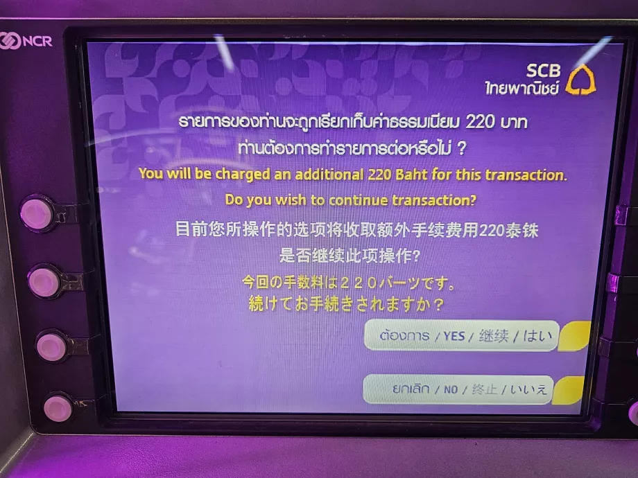 Informasjon om avgiften 220 thb