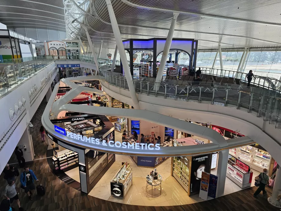 Butikker i transittområdet, internasjonal terminal