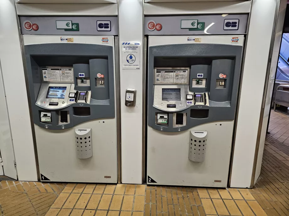 Billettautomater på T-banen