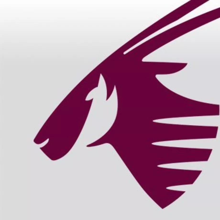 Rabatt på Qatar Airways-logoen