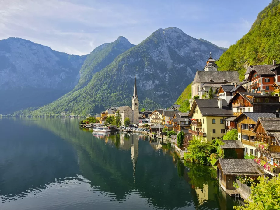 Den mest berømte utsikten over Hallstatt sentrum