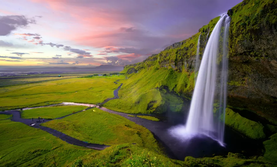 Utsikt over Seljalandsfoss
