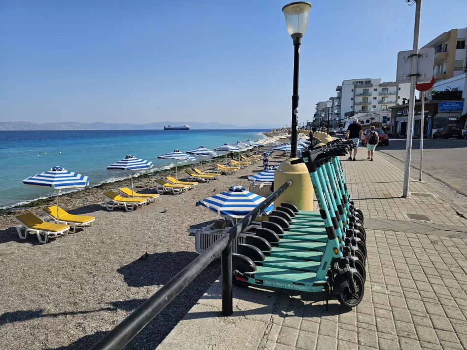 Delte sparkesykler på Rhodos