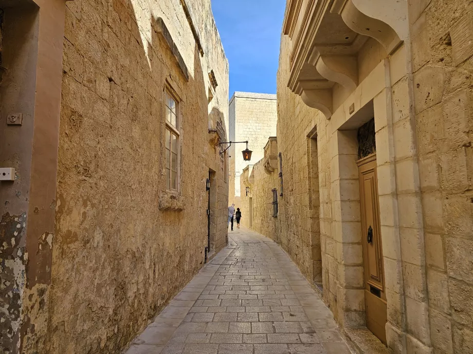 Gatene i gamlebyen i Mdina