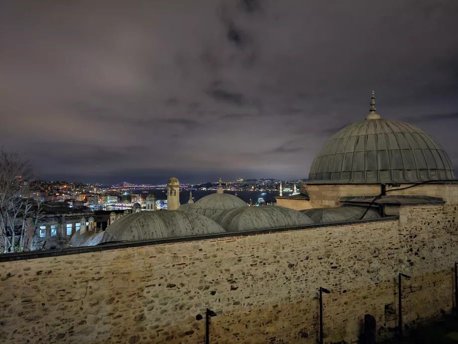 Suleiman-moskeen, utsikt over Istanbul