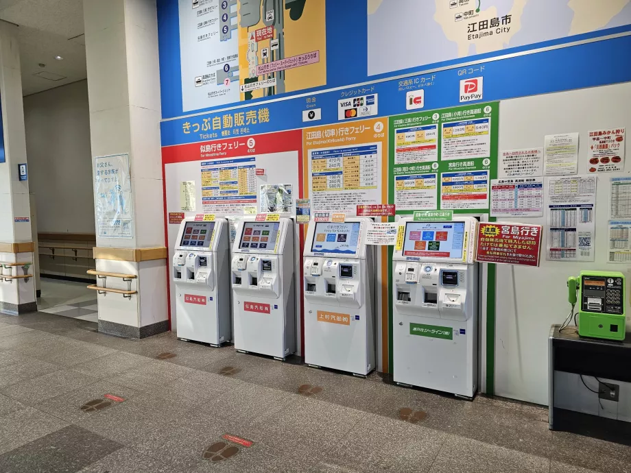 Billettautomater - Hiroshima havn