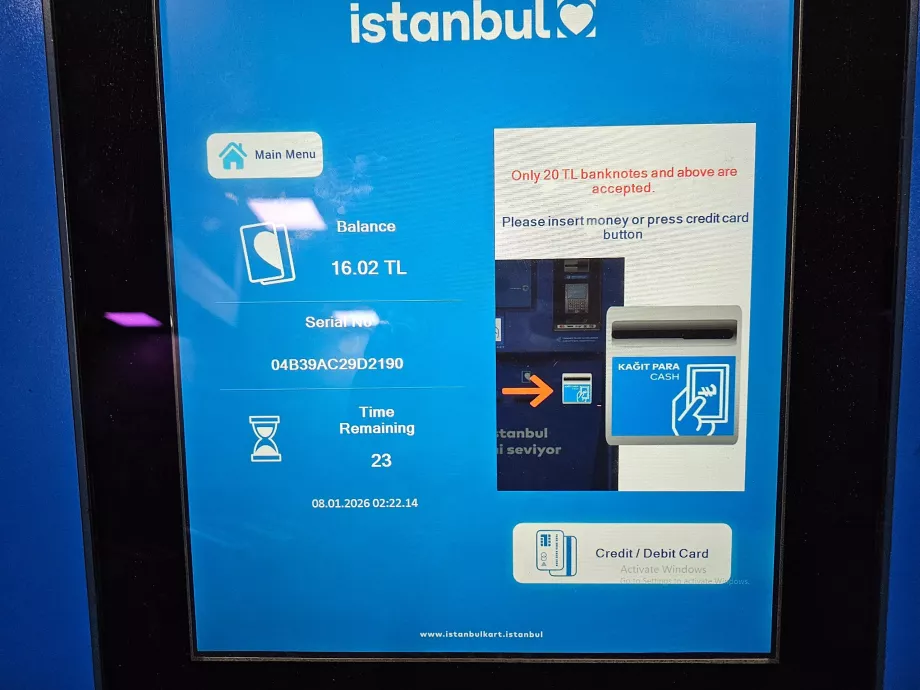 IstanbulKart lademaskin