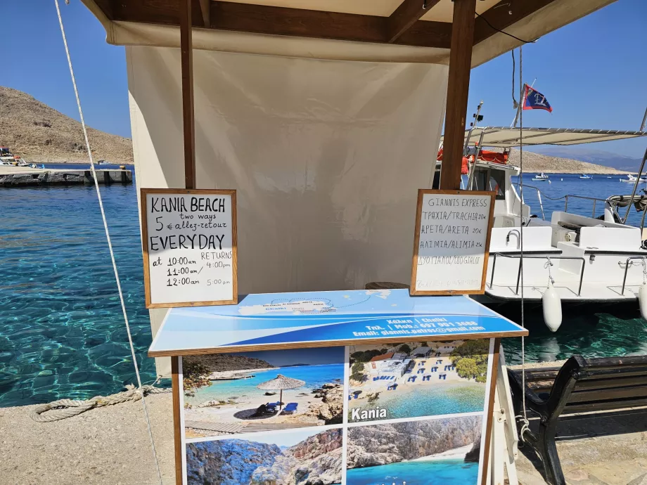 Vanntaxi til Kania-stranden