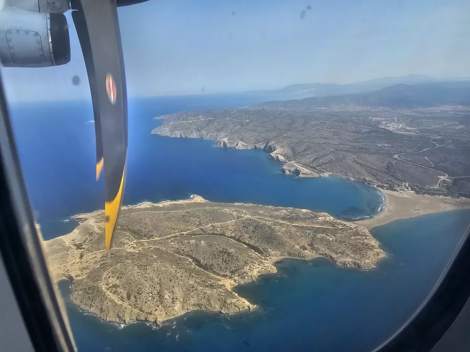 Prasonisi sett fra flyreisen Karpathos - Rhodos