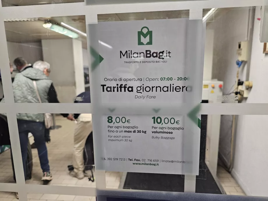 Priser på bagasjeoppbevaring, 2026