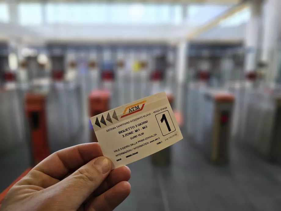 Papirbillett for offentlig transport