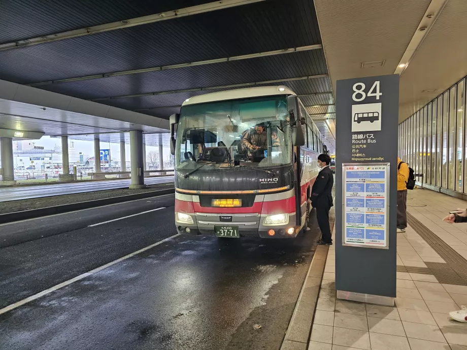 Buss fra flyplassen til Sapporo sentrum