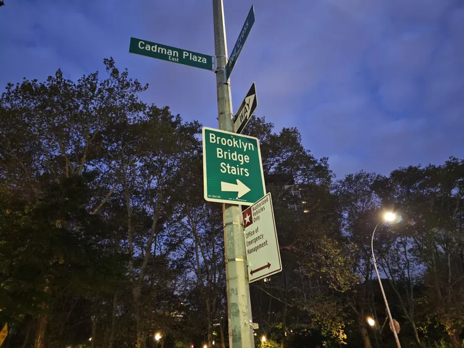 Veibeskrivelse til Brooklyn Bridge