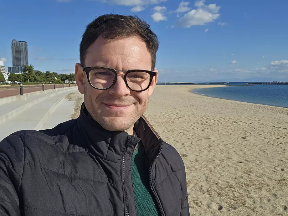 Jeg på Sumastranden om vinteren