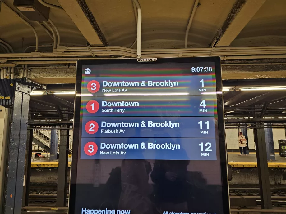 Informasjonstavler for metroavganger