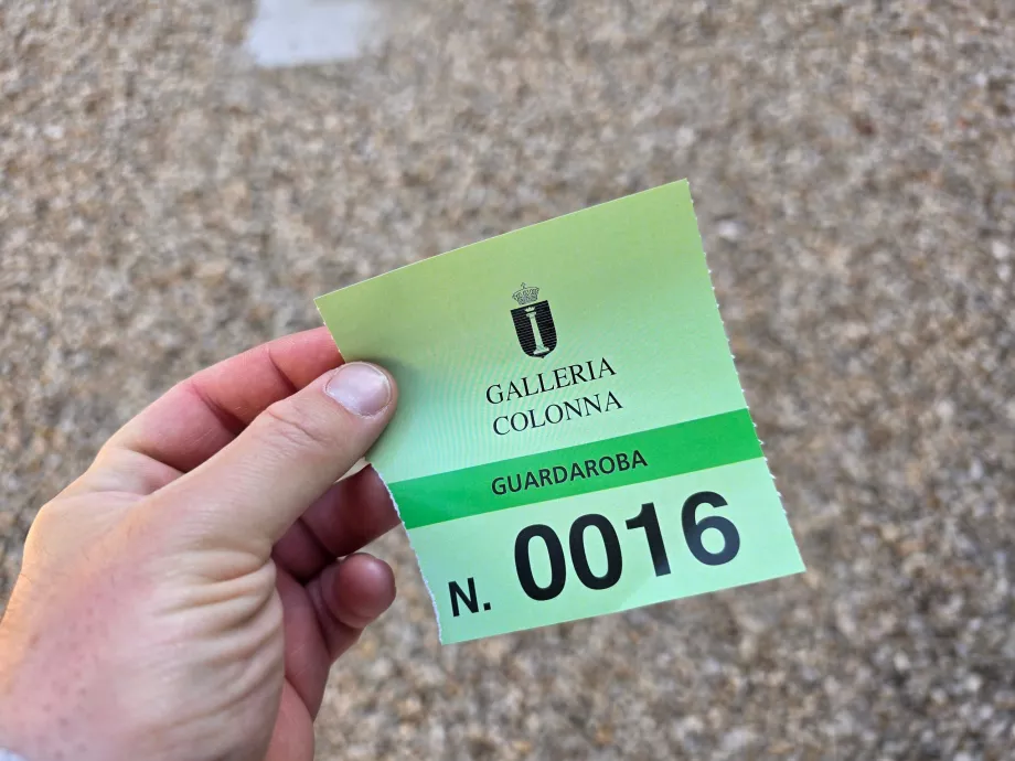 Galleria Colonna, billett fra bagasjerommet