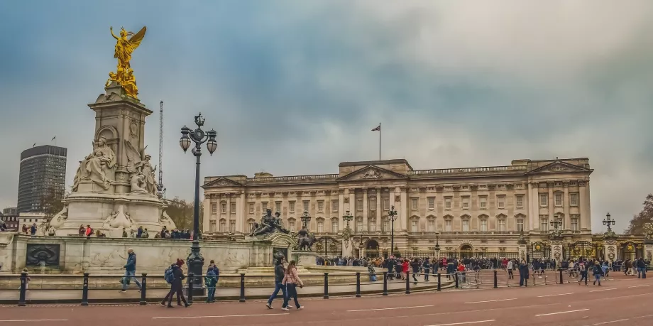 Oversiktsbilde av Buckingham Palace