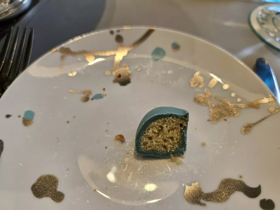 Blue Box, oppskåret dessert