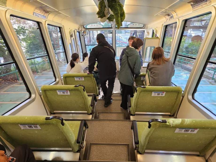 Interiøret i taubanen Maya