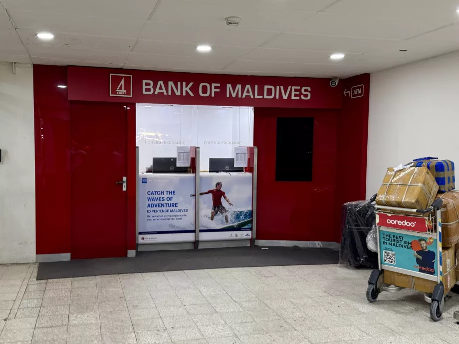 Bank of Maldives på Malé MLE lufthavn