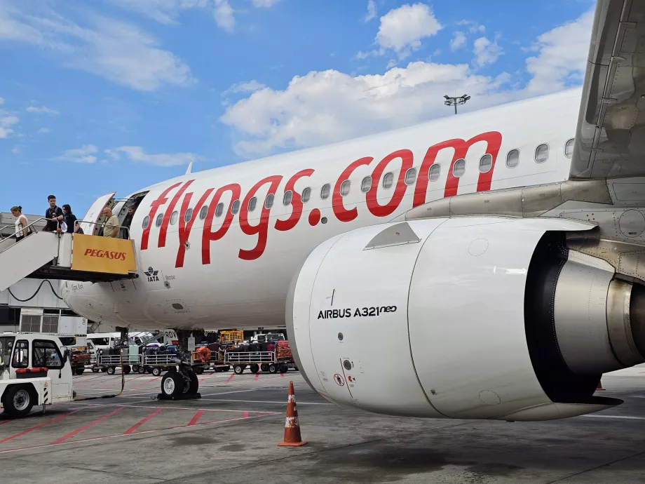 Gå ut av flyet, Pegasus Airlines, SAW lufthavn