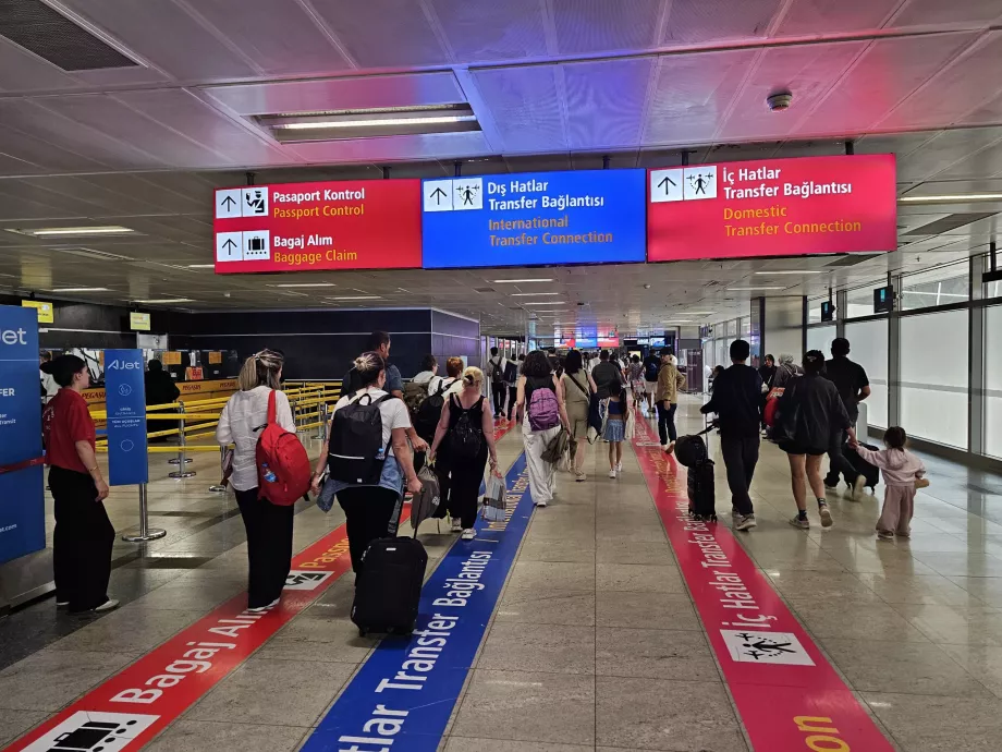 Transfer mellom flyvninger, Istanbul SAW flyplass