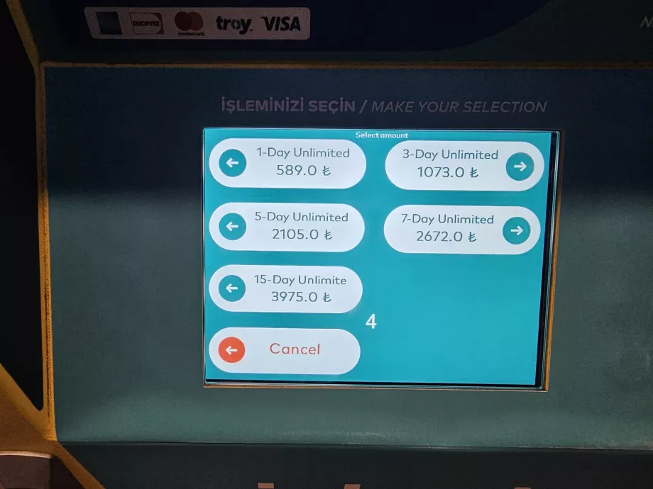 Alternativer for flerdagsbilletter