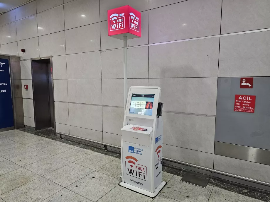 Kiosk for passord til wi-fi-internett