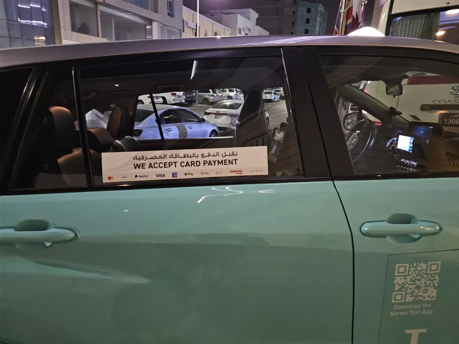Mulighet for å betale med kort i taxien
