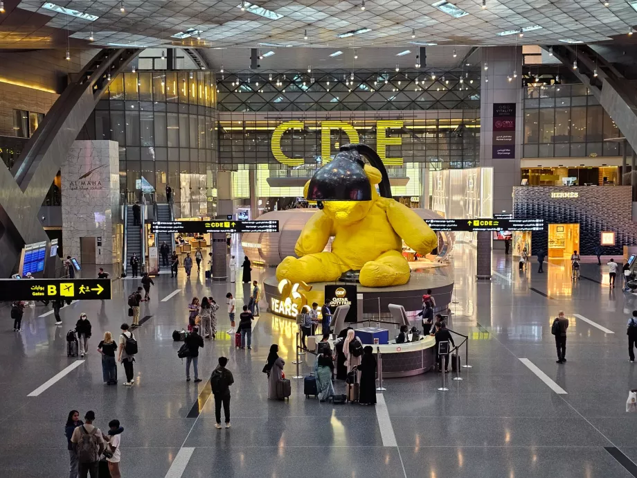 Gul bjørn med lampe, transittdel