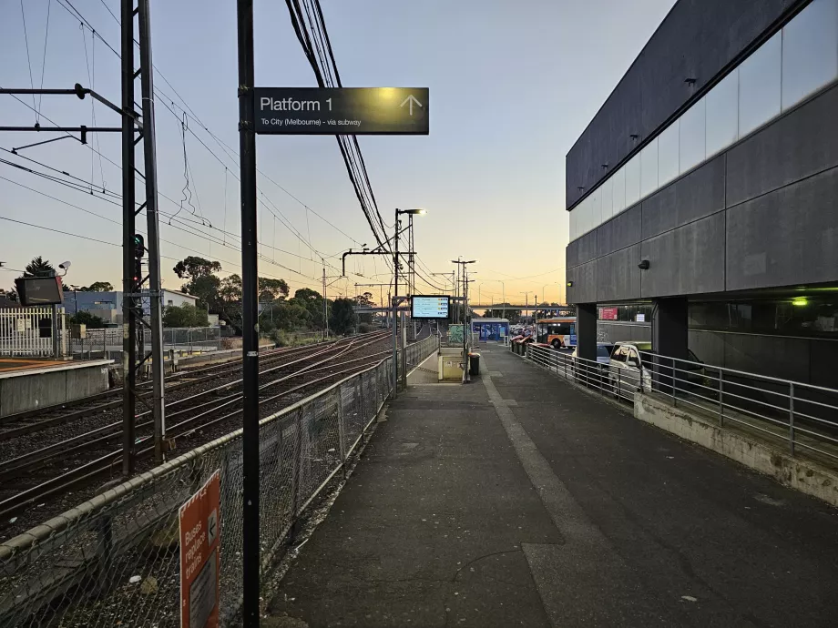Veibeskrivelse til plattformen i Melbourne sentrum