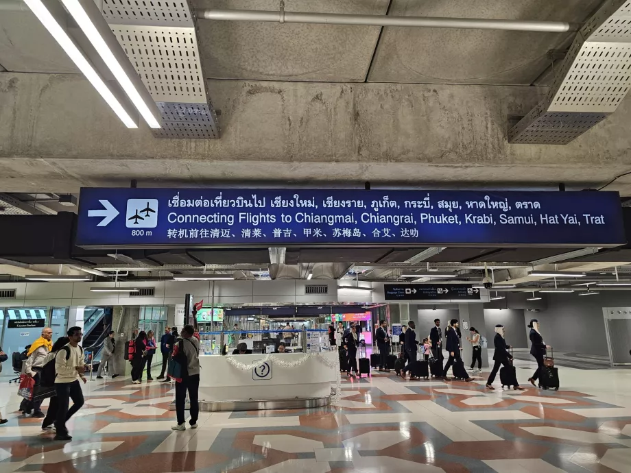 Transfer fra internasjonale til innenlandsflyvninger