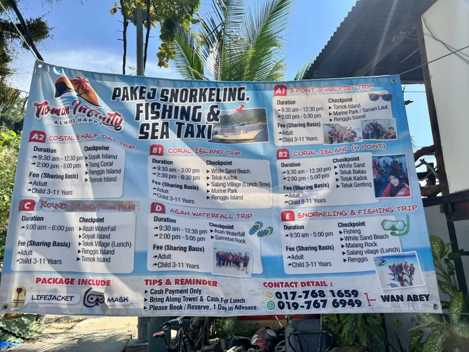 Båtturer til Tioman